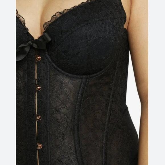 Savage X Fenty Black Embroidered Lace Corset‎ 2X - Picture 1 of 7